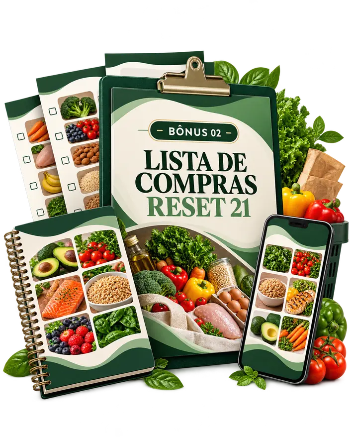 Mockup da Lista de Compras Reset 21